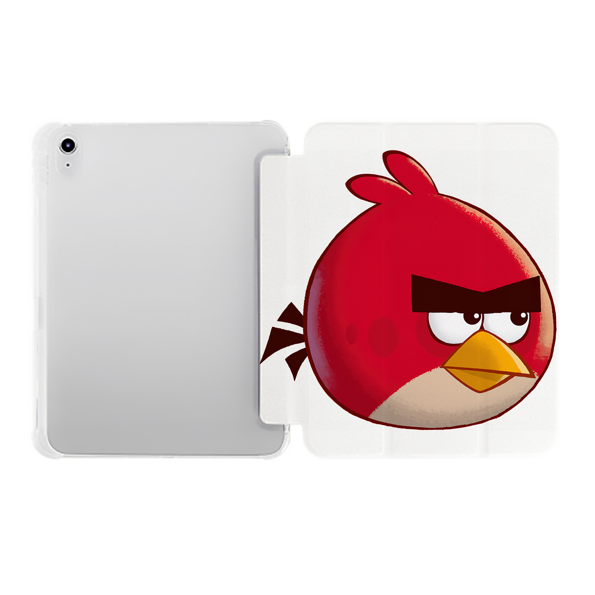 （画像用） Angry Birds アングリーバード IPad ケース ペン収納付き 三つ折りスタンド PUレザー×シリコン 対応機種9.5/10.5/10.9インチ
